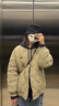 芭芙達妮棉服女款2025年最新款菱格冬季棉衣女加厚外套百搭小棉襖棒球服 卡其色 M :120-140 曬單實(shí)拍圖