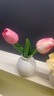 OEINins奶油風(fēng)陶瓷法式小花瓶桌面玄關(guān)客廳餐桌裝飾品高級感花朵擺件 陶瓷奶白瓶+三件套花束【爆款】 曬單實(shí)拍圖