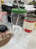 only tree高顏值玻璃吸管杯冷萃咖啡杯大容量500ml羽衣甘藍(lán)粉的贈品 曬單實(shí)拍圖