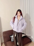 波司登（BOSIDENG）25年新款羽絨服男女情侶短款90絨立領(lǐng)冬季保暖時(shí)尚外套B250246360 灰紫檀6443 M 165/88A 體重約110-120斤 曬單實(shí)拍圖