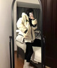 浪莎羊羔絨直筒褲女2025冬季新款加絨高腰顯瘦小個(gè)子九分煙管褲子 【黑色羊羔絨】常規 L 建議106-120斤 曬單實(shí)拍圖