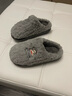 大嘴猴大嘴猴2025冬季新款棉拖鞋女士毛絨保暖居家用防滑不臭腳拖鞋男士 灰色 40-41 標準碼 曬單實(shí)拍圖