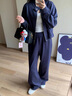 clotho Rennie品牌女裝套裝女2025春秋新款小個(gè)子時(shí)尚洋氣減齡休閑運(yùn)動(dòng)衛(wèi)衣褲子 牛仔藍(lán) S 曬單實(shí)拍圖