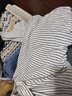 Olrain歐芮兒黑白條紋T恤女裝秋季不規(guī)則通勤設(shè)計(jì)感長袖 黑白條紋 L 曬單實(shí)拍圖