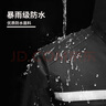 樂(lè )優(yōu)佰易 雨衣成人 XL 雨衣成人防暴雨 連體雨披 反光防雨服 巡邏保安黑色 曬單實(shí)拍圖