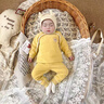 迪士尼（Disney）兒童保暖內衣套裝寶寶秋衣秋褲秋冬加絨男女睡衣加厚嬰兒衣服春秋 高腰加絨保暖--黃色 73cm 16斤左右 6個(gè)月 曬單實(shí)拍圖