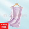 哺乳背心吊帶孕婦內衣上衣孕婦喂奶上衣家居服月子服夏季哺乳睡衣 【送胸墊】紫色 L（105-120斤） 曬單實(shí)拍圖