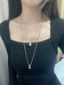 梵昇昱簡約銀色水滴鈦鋼項(xiàng)鏈女2025新款高級(jí)感不掉色長款毛衣鏈裝飾配飾 水滴項(xiàng)鏈-長款 曬單實(shí)拍圖
