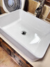 杜拉帝亞歐式迷你陶瓷臺上盆家用衛生間單盆小戶(hù)型洗手盆小尺寸陽(yáng)臺洗臉盆 601（480*370*140） 單盆(翻蓋下水，不含龍頭） 曬單實(shí)拍圖