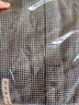 無印良品（MUJI）女式 法蘭絨立領長袖罩衫 女士襯衫襯衣女裝25年秋季新品BC2OHC5A 黑色格紋 L (165/88A) 曬單實拍圖