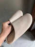 紅豆日式四季靜音防滑拖鞋女士軟底棉拖鞋待客辦公室內家居地板拖鞋男 卡其【防滑靜音】 38-39 【適合37-38】 曬單實(shí)拍圖