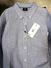 七匹狼長(cháng)袖襯衫男秋季新款小格紋拼接條紋商務(wù)休閑襯衣男裝衣服上衣 103(灰藍) 180/96A/XXL 曬單實(shí)拍圖