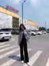 益生君品牌金絲絨闊腿褲女2025新款秋冬加絨高腰直筒褲大碼小個(gè)子拖地褲 加絨黑色常規款 M 曬單實(shí)拍圖