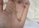 中國黃金（CHINA GOLD）雙層蝴蝶黃金手鏈女999足金手鏈金首飾七夕情人節禮物送女友老婆 足金蝴蝶手鏈約2.1g【玫瑰禮盒】 曬單實(shí)拍圖