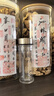 明霞 雙層玻璃杯男商務(wù)茶杯便攜帶茶隔辦公茶水杯雙層隔熱加厚底杯子 550ml銀白色(加厚防爆) 曬單實拍圖