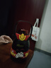 迪士尼 兒童大肚保溫杯316不銹鋼小學(xué)生吸管雙飲大容量背帶喝水壺 黑色米奇 1000ml 曬單實(shí)拍圖