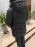 李寧兒童羽絨服男童女中大童秋冬款防潑水保暖鴨絨中長(cháng)款外套上衣 黑色 160 曬單實(shí)拍圖