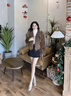 Ehangy品牌法式羊皮短靴女2025秋冬新款瘦瘦靴真皮粗高跟軟皮加絨女靴子 米白色加絨 36 【標準碼】 曬單實(shí)拍圖