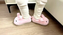 G.DUCKKIDS小黃鴨兒童棉拖鞋包跟冬季小兔子棉鞋可愛(ài)卡通室內居家寶寶毛毛鞋 粉色-包跟 200【內長(cháng)18cm】 曬單實(shí)拍圖