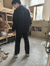 卡圖弛美式vibe彎刀牛仔褲男春秋季修身高街休閑潮流微喇長(cháng)褲子男 黑色 L 【建議100-120斤】 曬單實(shí)拍圖