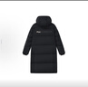 斐樂(lè )（FILA）女子長(cháng)款羽絨服冬季90%鵝絨長(cháng)袖保暖連帽運動(dòng)過(guò)膝開(kāi)衫外套上衣 深黑-BK XL 曬單實(shí)拍圖