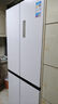 美的（Midea）457純平全嵌十字對開(kāi)四開(kāi)門(mén)底部散熱以舊換新一級能效風(fēng)冷無(wú)霜國家補貼家用電冰箱MR-457WUSPZE白 曬單實(shí)拍圖