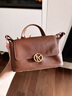 VANESSA HOGAN【高端線(xiàn)新品】VH女包枝禾餃子包輕奢植鞣皮手提單肩包通勤斜挎包 可可紅棕【附贈精美禮盒】 曬單實(shí)拍圖