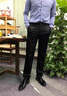 羅蒙高端男士休閑褲秋冬季2025新款直筒寬松彈力男褲商務(wù)西裝長(cháng)褲子 藏青色 33 【腰圍2尺6】 曬單實(shí)拍圖