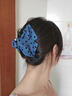 戚小米韓系愛(ài)心牛仔三角抓夾女夏日飽滿(mǎn)后腦勺氣質(zhì)盤(pán)發(fā)鯊魚(yú)夾百搭發(fā)夾 藍色 【長(cháng)約13cm】 曬單實(shí)拍圖