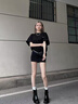 STELLA WEISZ復(fù)古英倫風(fēng)切爾西靴2025秋季新款粗跟百搭馬丁靴皮帶扣瘦瘦短靴女黑色短筒36 (230mm) 曬單實拍圖