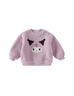 戴維貝拉（DAVE＆BELLA）【Hello·Kitty聯(lián)名】?jì)和l衣休閑女童上衣加絨寶寶衣服小童冬裝 灰紫色【現貨】 110 cm（建議身高100-110cm） 曬單實(shí)拍圖