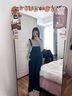 羅蒙（ROMON）牛仔背帶褲女春秋2025新款時尚休閑百搭洋氣減齡顯瘦吊帶褲連體褲 普洗藍 M 曬單實拍圖