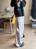至濤花灰色美式休閑褲衛褲男士夏季hiphop垂感微喇褲子高街直筒運動(dòng)褲 灰色 XL 曬單實(shí)拍圖
