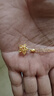 中國黃金（CHINA GOLD）黃金項鏈女士999足金鏤空星星吊墜七夕情人節(jié)禮物送女友老婆 足金吊墜約1.2g*贈銀鏈 曬單實拍圖