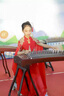 WVD2025新款兒童禮服高端女童古箏旗袍演出服中國風(fēng)合唱服禮服裙紅色 圖片色兒童 120 CM兒童 曬單實(shí)拍圖