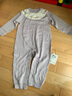 babylove女寶寶連體衣純棉提花哈衣爬服春秋季刺繡可愛(ài)嬰幼兒衣服 蝶戀花-薄汗紫 90cm 曬單實(shí)拍圖