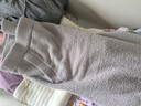 ubras貼貼系列慕斯絨條紋保暖加絨睡衣冬季女情侶家居服套裝 男款圓領(lǐng)-拿鐵灰色 2XL 曬單實(shí)拍圖