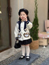 WVD國際品牌毛衣外套2025新款女孩娃娃領(lǐng)公主開(kāi)衫衣服兒童卡通上衣潮米色90 CM 曬單實(shí)拍圖