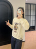 Teenie Weenie【趙露思同款】小熊女裝衛(wèi)衣25秋新款索羅娜大熊重工刺繡圓領(lǐng)上衣 象牙白 L 曬單實拍圖