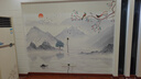 意境山水客廳沙發(fā)背景墻壁畫(huà)電視墻壁布自粘書(shū)房熱轉印辦公室貼紙 款式1（尺寸定制） 18D彩繪浮雕布/平方 曬單實(shí)拍圖