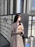 春乏2025春秋季中長(cháng)款美拉德雙面絨毛呢大衣女時(shí)尚小個(gè)子呢子外套女 摩卡色 XS 建議105斤以下 曬單實(shí)拍圖