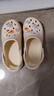 名創(chuàng)優(yōu)品（MINISO）洞洞鞋男女夏季外穿涼鞋防滑厚底踩屎感包頭涼拖鞋 卡其+海洋星星 曬單實(shí)拍圖
