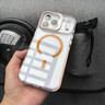 金恒適用于蘋果17promax手機殼全包磁吸防摔17pro保護套iphone17pro超薄透明鏡框支架簡約17promax外殼 【星宇橙】鏡框支架 iPhone 17 Pro Max 曬單實拍圖