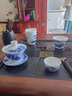 花桓手繪青花景德鎮陶瓷功夫茶具套裝家用中式高檔青花瓷蓋碗茶杯送禮 山水如畫(huà)【蓋碗9件套】 曬單實(shí)拍圖
