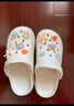 名創(chuàng)優(yōu)品（MINISO）洞洞鞋女款2025新款eva防滑防臭沙灘鞋增高涼拖鞋女夏季外穿 卡其+海洋星星(10個(gè))滴塑 38-39 曬單實(shí)拍圖