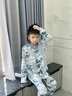 俞兆林（YUZHAOLIN）兒童睡衣春季男童純棉家居服套裝中大童衣服童裝 酷酷滿(mǎn)印 曬單實(shí)拍圖