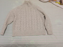 金菊新年紅加厚100%綿羊毛冬季新款高領(lǐng)保暖毛衣女羊毛衫 白色 M  曬單實(shí)拍圖
