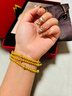 鳴鉆國際古法黃金三圈手鏈女款足金999琺瑯國風(fēng)手飾手串生日禮物送女友 【琺瑯二圈轉運珠手鏈】約9.23g【多退少補】 曬單實(shí)拍圖