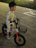 永久（FOREVER）兒童自行車男女款小孩單車可折疊腳踏車4-6-8-10歲輔助輪14寸橙色 曬單實(shí)拍圖