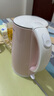 美的（Midea）電熱水壺家用電水壺燒水壺 雙層防燙 0涂層食品級304不銹鋼 1500W快速沸騰 1.7L大容量 HJ1705 曬單實(shí)拍圖